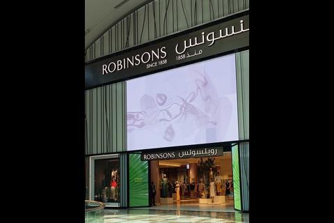Robinsons Dubai Festival City Mall fascia